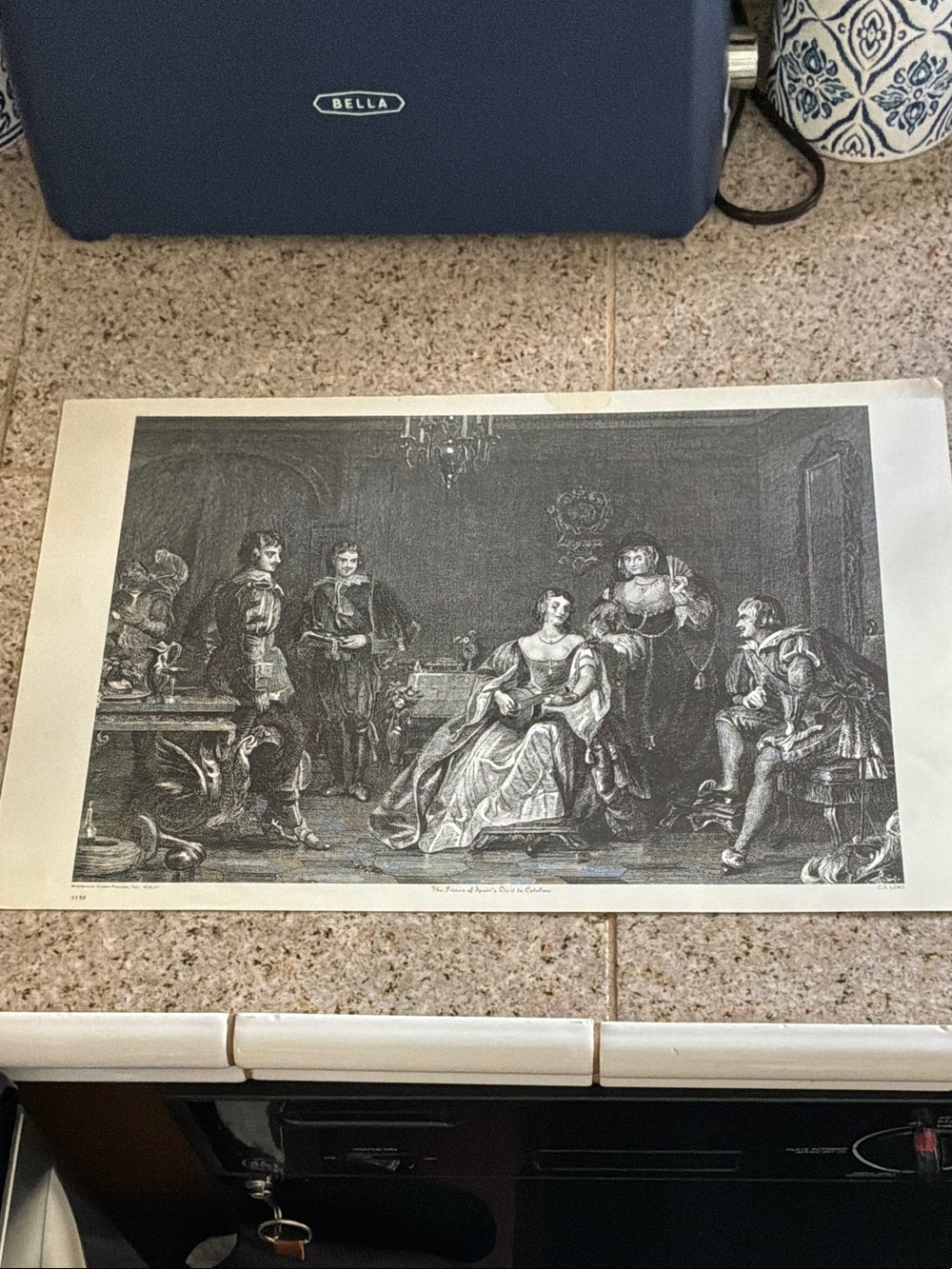American Screen Printers  Historical Scene Art Print Spanish Royalty